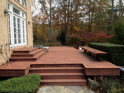 Marc’s on the Glass Deck restain project - strip, wash, sand, stain, Chesterfield, VA
